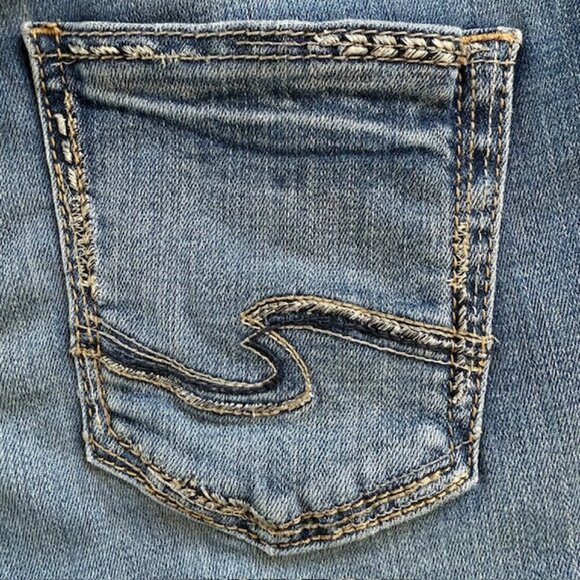 SILVER✨JEANS Suki Skinny Crop Women’s W27/L26 Light Wash Denim 👖 Size 27 - Picture 12 of 15